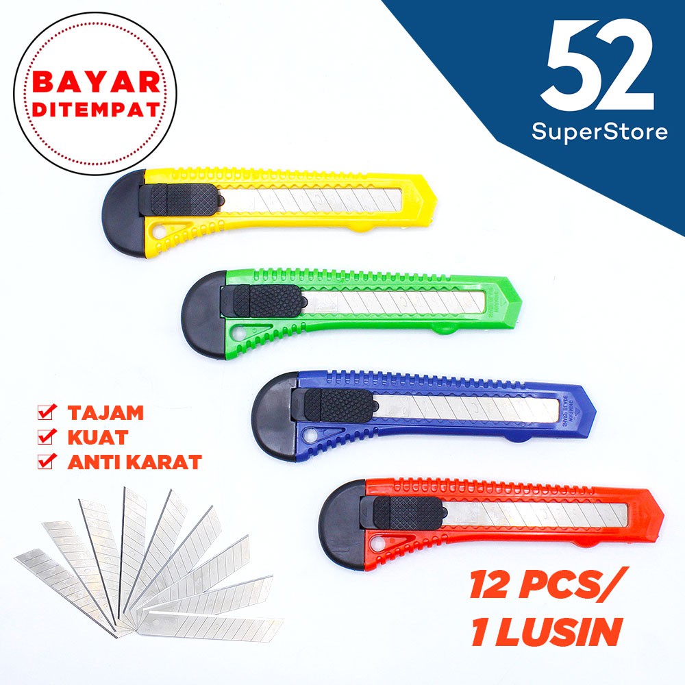 

Cutter Knife Pemotong XF 12 Pcs (1 Lusin)
