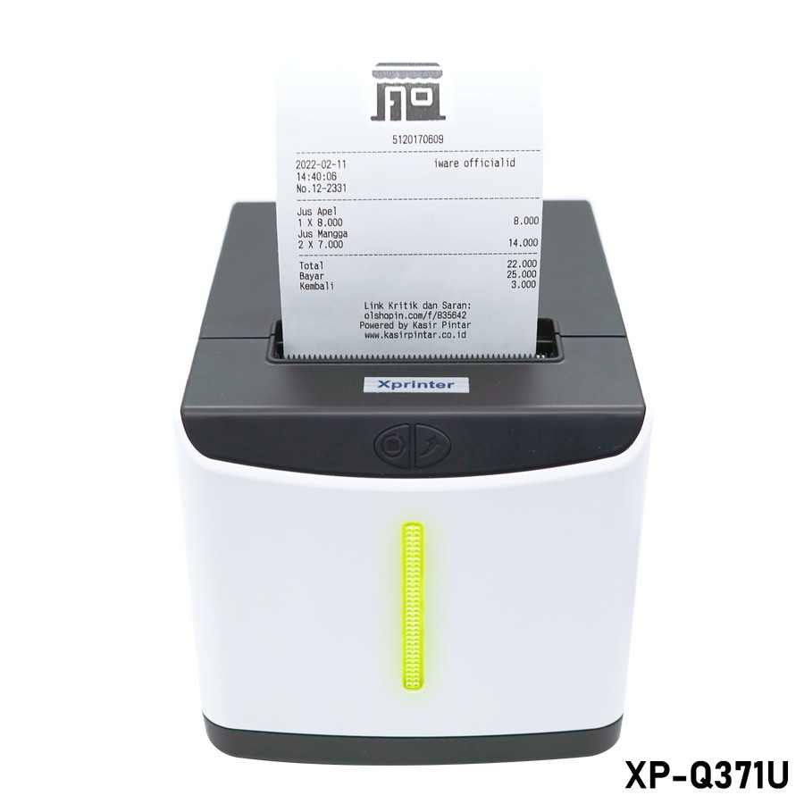 PRINTER THERMAL LABEL STIKER / STRUK XPRINTER XP-Q371U USB+BLUETOOTH