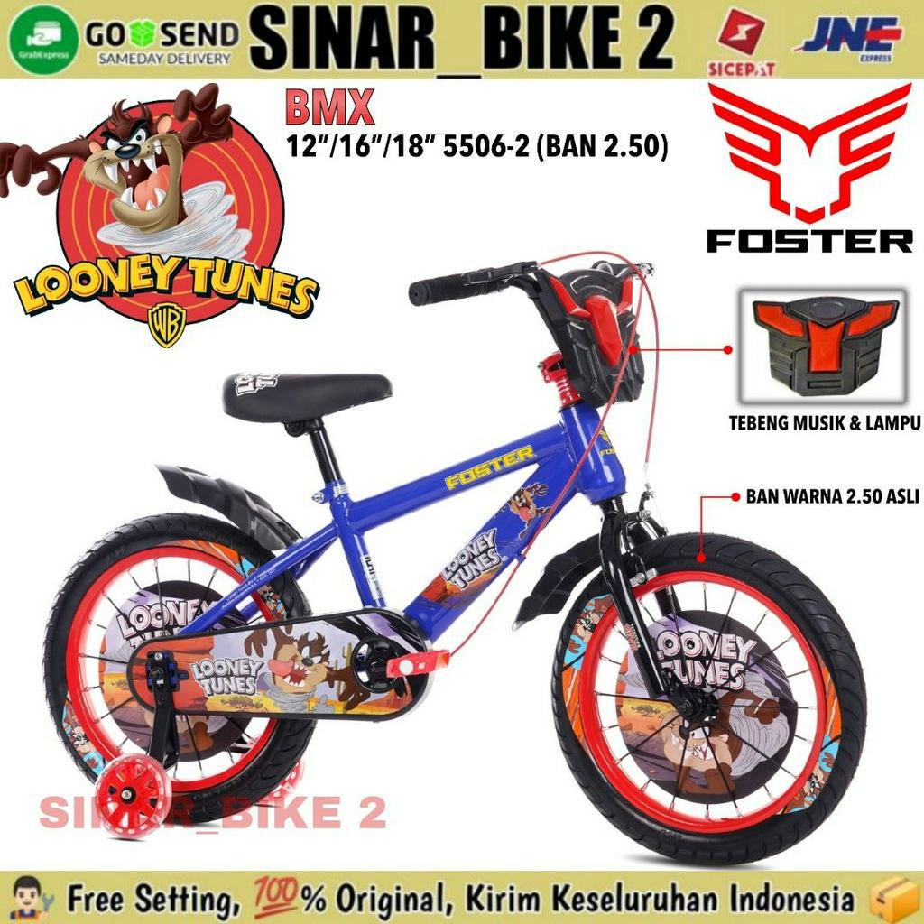 Sepeda Bmx Anak Laki Ukuran 12,16 &amp; 18 Inch FOSTER 5506-2 LOONEY TUNES