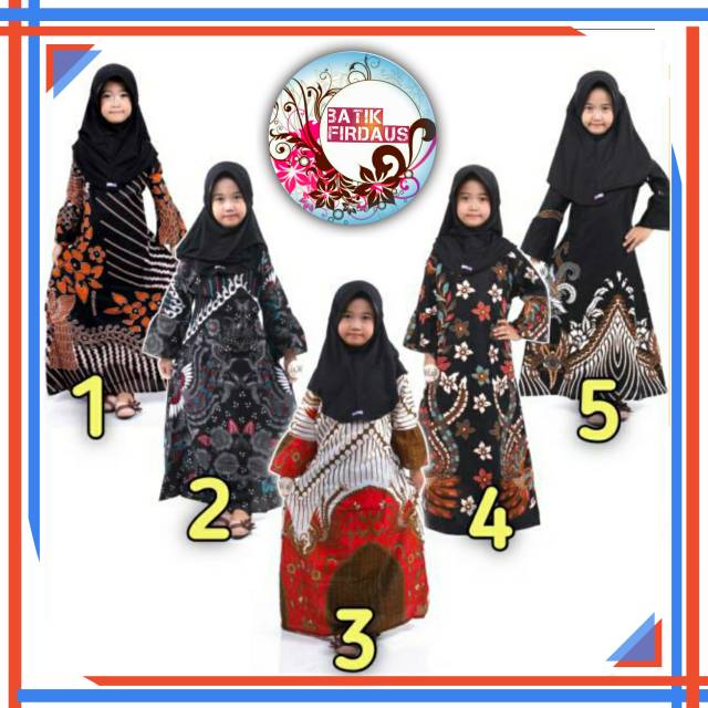  gamis  anak  cewek baju  batik anak  batik anak  perempuan 