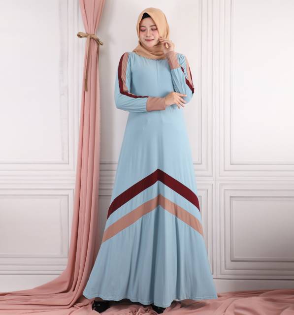 Marabella Maxy, maxi dress, dress muslim, bahan jersey, jersey super, dress jumbo, big size, ootd