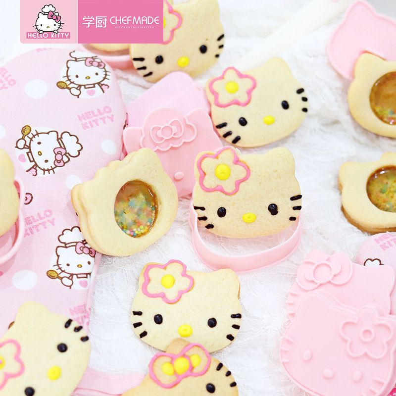 chefmade hello kitty cookie mold set 4pcs KT7059 / cetakan kue kering