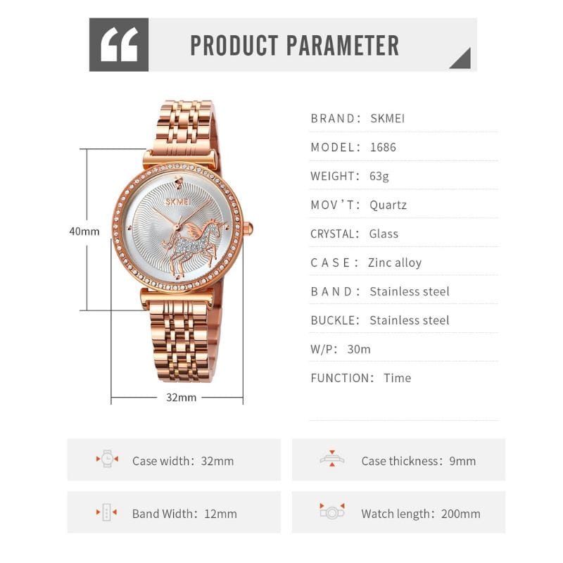 Jam Tangan SKMEI 1686 Original Free Box