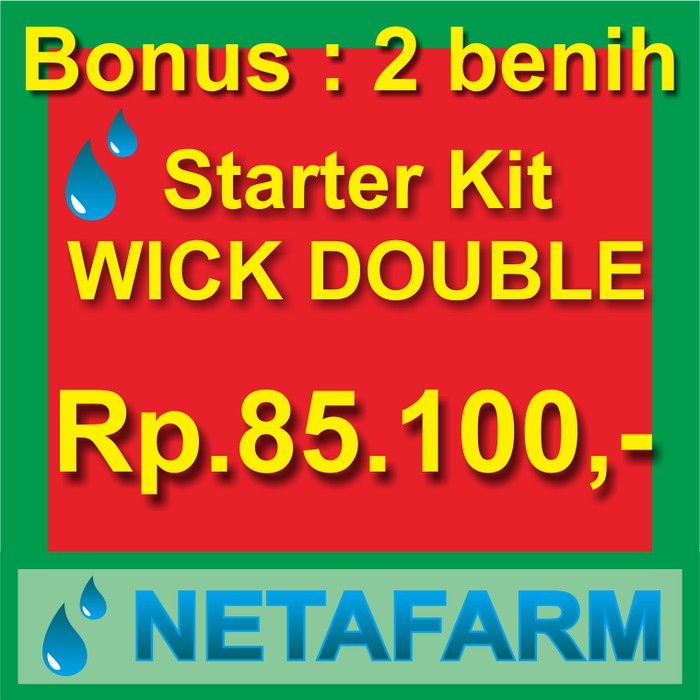 Paket Tanam Hidroponik - Starter Kit WICK DOUBLE (B)