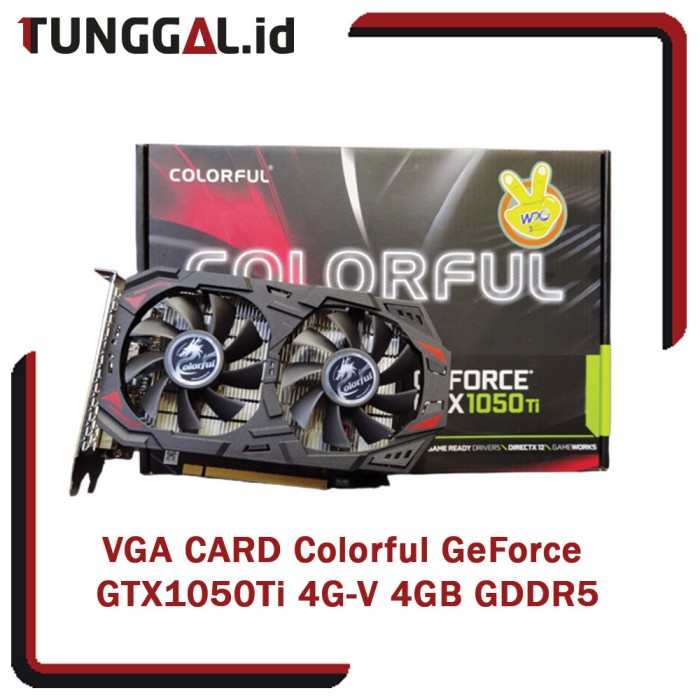 VGA CARD Colorful GeForce GTX1050Ti 4G-V 4GB GDDR5 128BIT