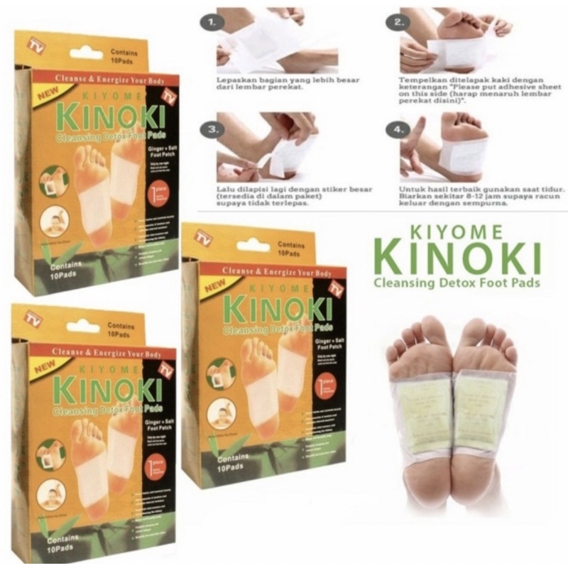 Kinoki Gold Ori Koyo Kaki Herbal serap racun tubuh DETOX Kesehatan Foot Pads