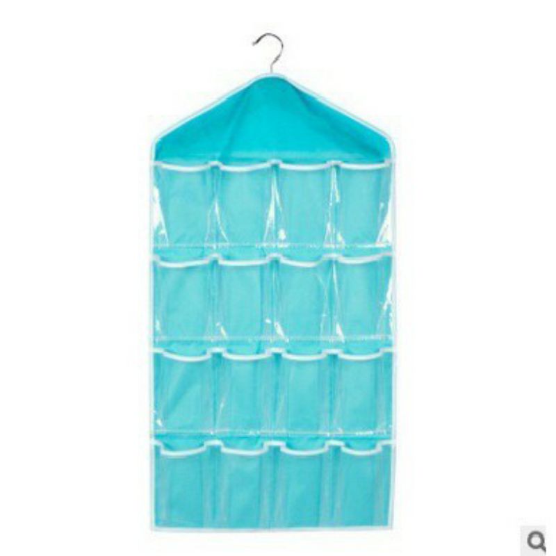 Pouch Hanging Organizer 16 Sekat Korean Set Tempat Celana Dalam Gantung