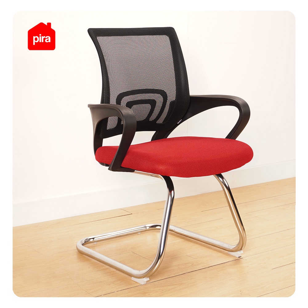 Pira - Finn VC PR Kursi Kerja / Kursi Kantor / Kursi Hadap-BLACK - RED PR