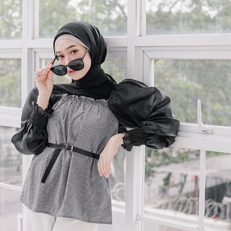 Sinsin top atasan blouse style wanita muslim