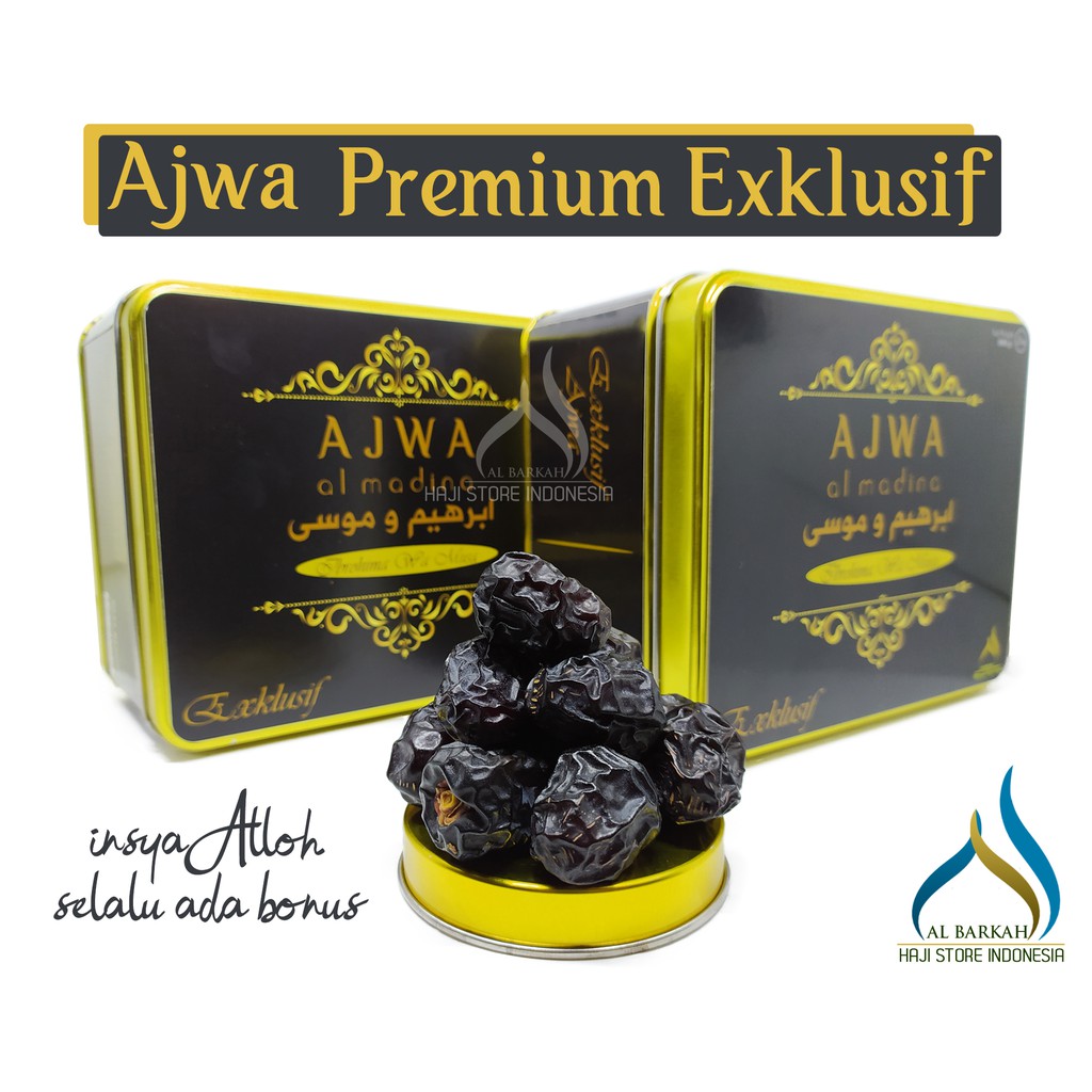 

Kurma Ajwa Premium Aliyah Original 1kg Madinah Jumbo Exklusif