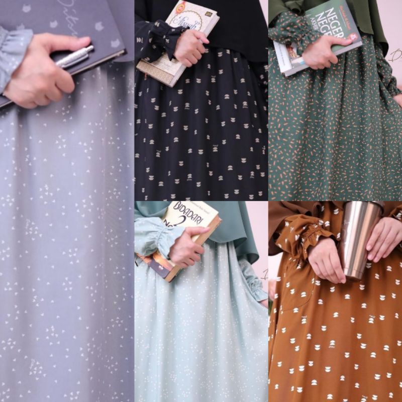 COD SELURUH INDONESIA Ditsy Januari 2022 Size XXL JUMBO Flakes Seaweed Eveolee Caramel Eveolee Blac