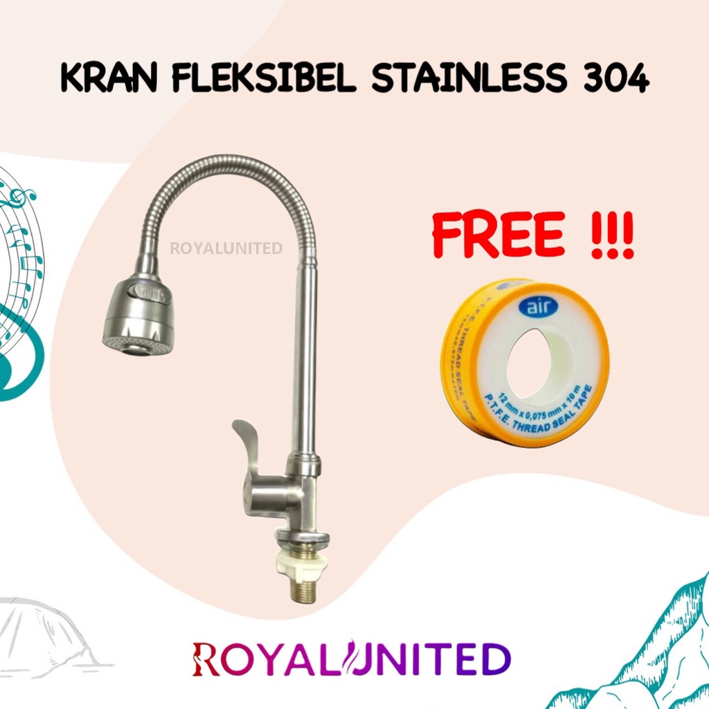 Keran Air Kran Air Keran Angsa Fleksible Sink Meja Cuci Piring Kran Origina SUS 304