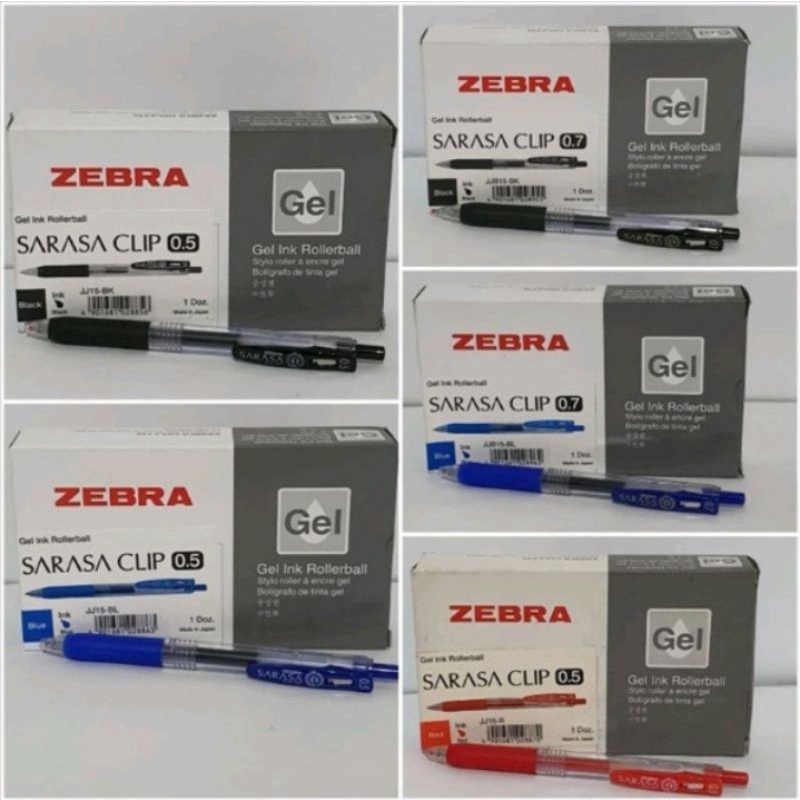

Pulpen / Pen / Pena Gel Zebra Sarasa Clip (12pcs)