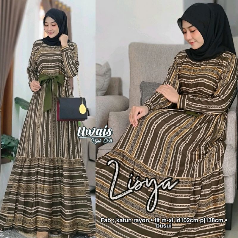 GAMIS RAYON SALUR ZISYA MAXY ORI UWAIS HIJAB SOLO SIAP KIRIM