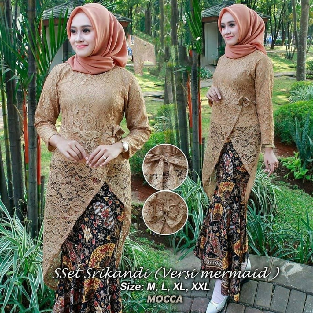 set kebaya sri kandi rok duyung -kebaya modern terlaris - kebaya fashion wanita - pakain wanita