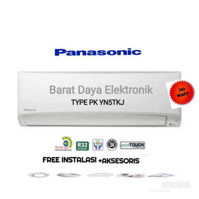 AC PANASONIC Standard 1/2 PK YN5WKJ + INSTALASI DAN AKSESORIS