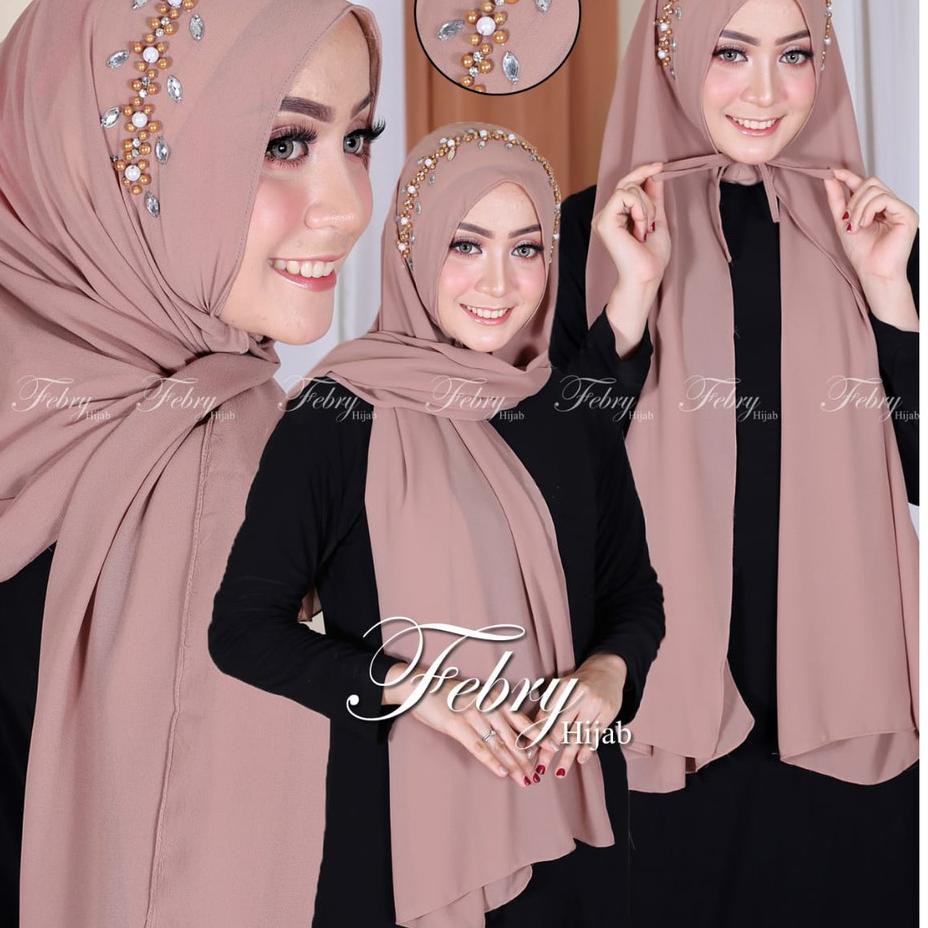 ✫ HIJAB PASHMINA PAYET MUTIARA // HIJAB PASHMINA PAYET TERBARU BISA ( ) ❃
