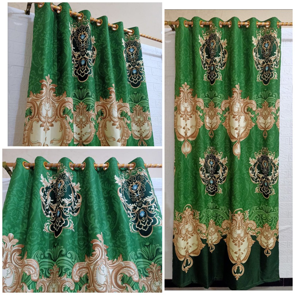 [ PINTU DAN JENDELA ] GORDEN SMOKRING MOTIF SULTAN BATIK HIJAU