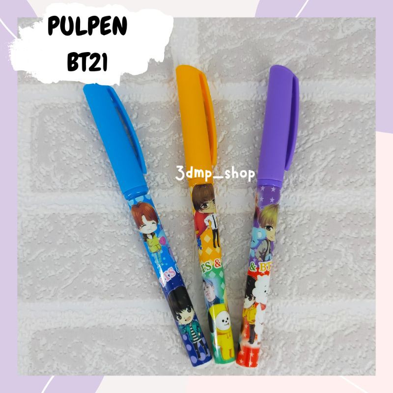 Pulpen bts bt21 gel koya tata rj chimmy cooky