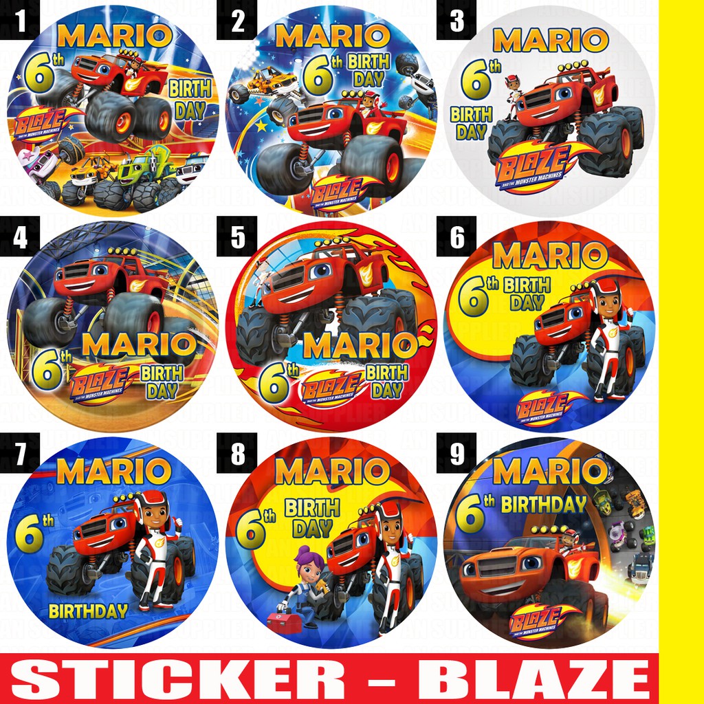 

60 STIKER BLAZE UTK LABEL BAG / KUE / SOUVENIR ULTAH ULANG TAHUN