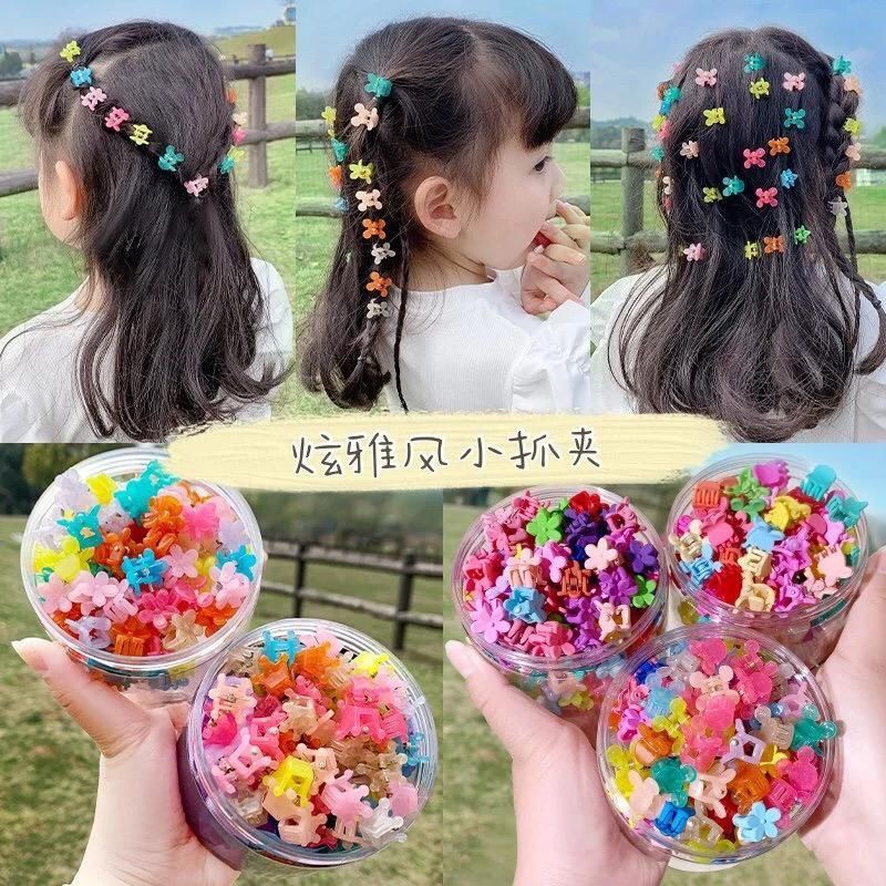 Jepit rambut anak jepit poni bunga mini lucu colorful satu pack isi 6 pcs original import