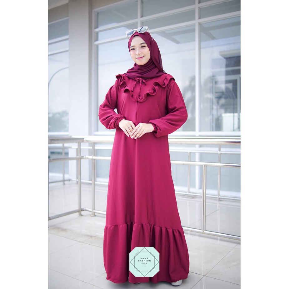 Baju Gamis Shakilla Terlaris / Dress Muslim Bahan Shakilla Adem Tidak Nerawang / Gamis Dress Murah Terbaru 2023 / Maxi Dress Bahan Shakilla