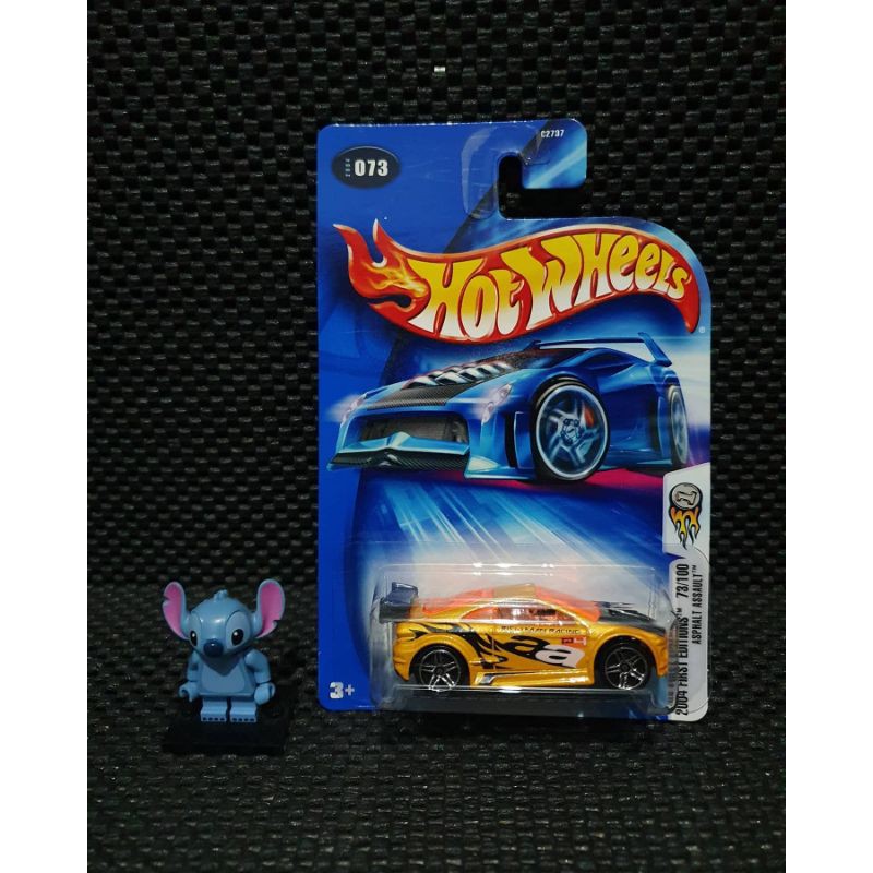 Hot wheels asphalt assault kuning yellow 2004 first editions