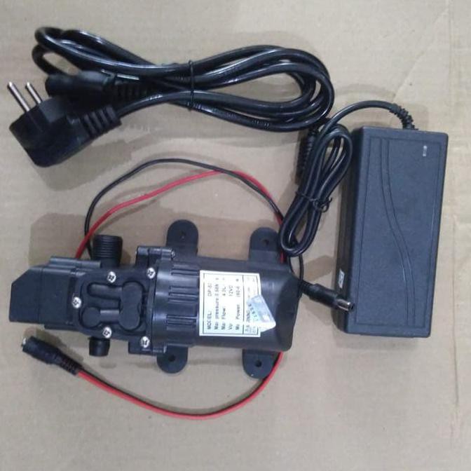 Paket Pompa Air Dc 12 Dp-537 + Adaptor 12 Volt 5A + Jack Female