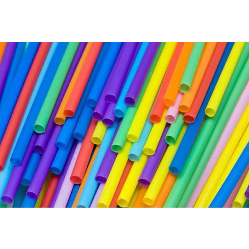 sedotan plastik / sedotan plastik kecil / sedotan pelangi