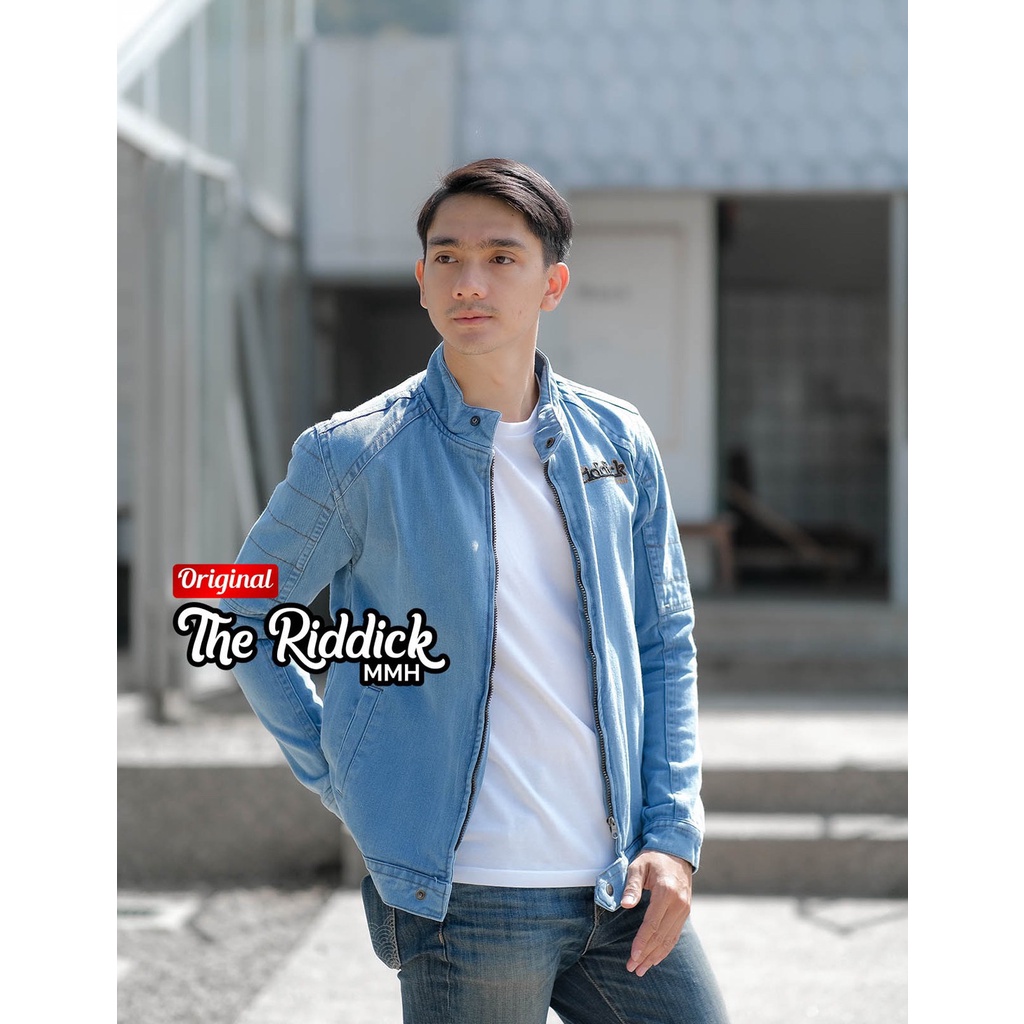 [SIAP KIRIM] Jaket Jeans Pria Motif Bordir Terbaru / Jaket Jeans Bomber FJ01 / Jaket Jeans The Riddick / Jaket Denim