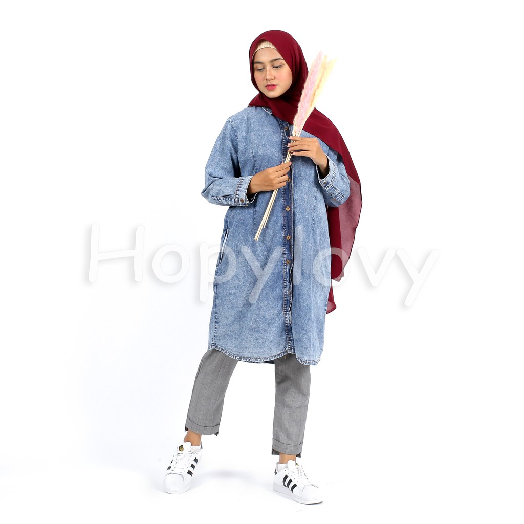 HOPYLOVY - Tunik Lilac Acid Wash