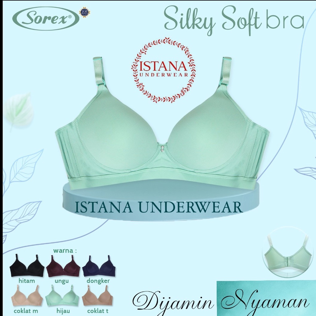 Bh Bra sorex PREMIUM lembut Cup besar bahan sangat lembut Silky soft edition tanpa kawat