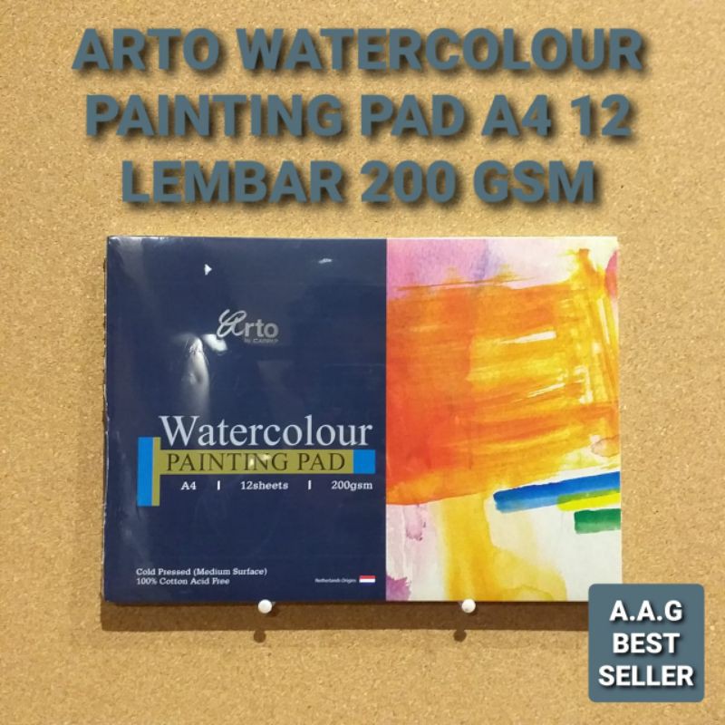 

ARTO WATERCOLOUR PAINTING PAD A4 ISI 12 LEMBAR 200 GSM
