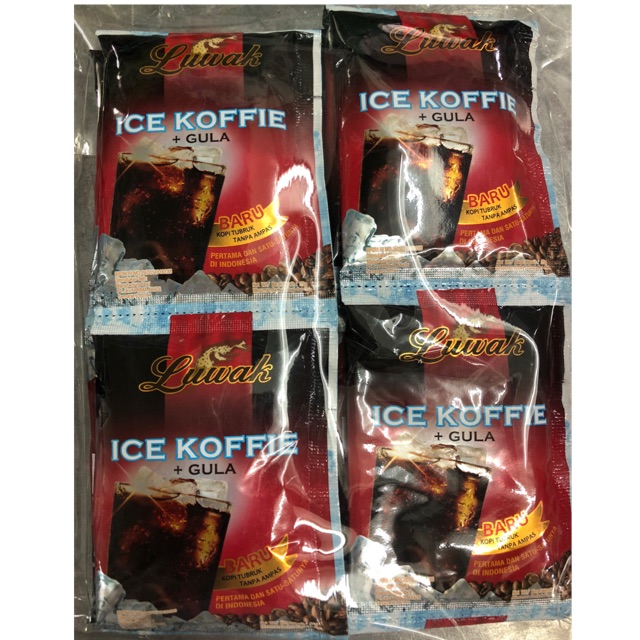 LUWAK Ice Koffie + Gula, Kopi Tubruk Tanpa Ampas