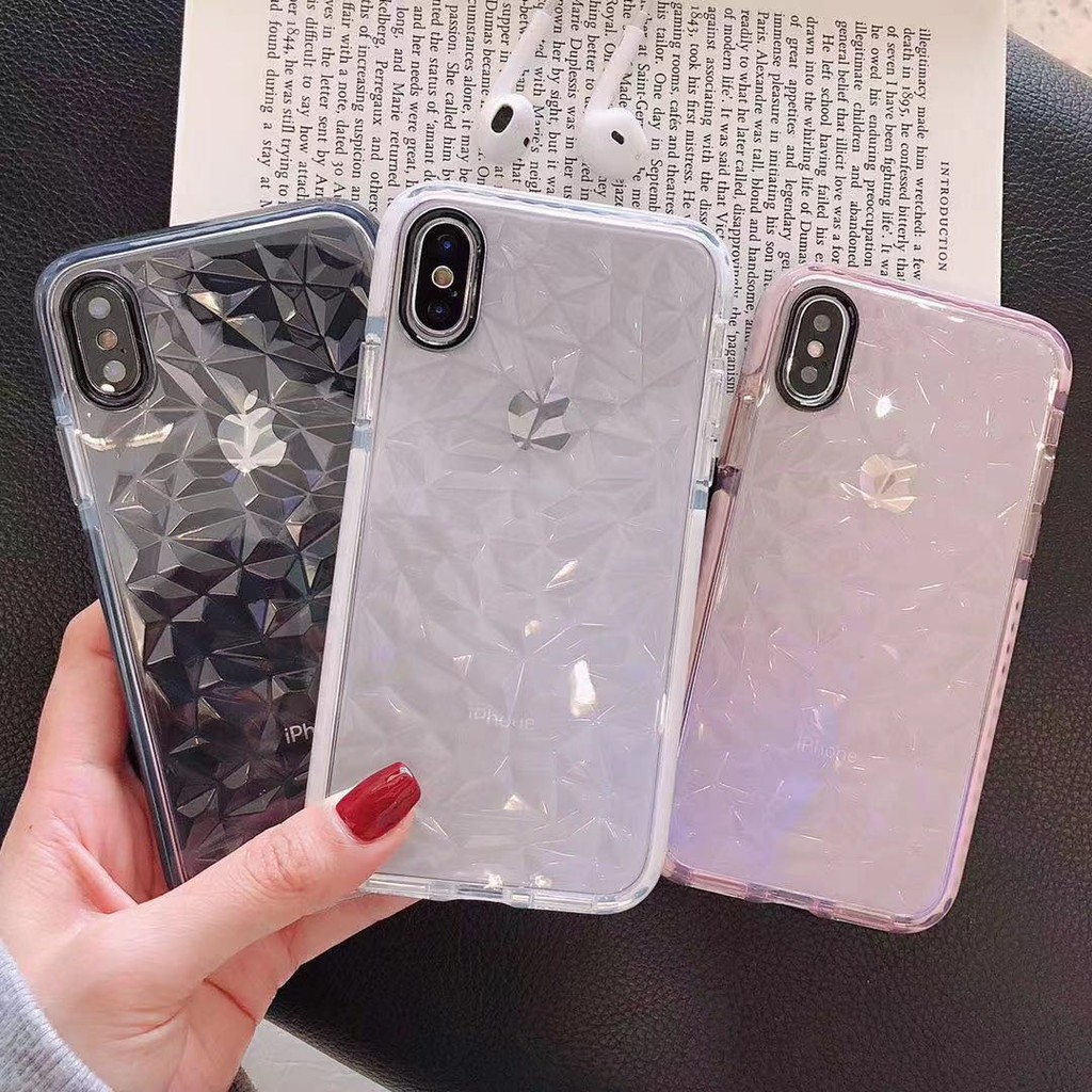 Soft Case Tpu Transparan Motif Berlian Untuk Iphone 12 12pro 12promax 12mini 11 X Xs Xr Xsmax 7plus 8plus Se2 2020 6 7 8