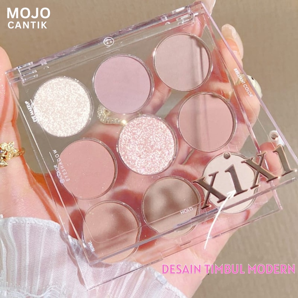 Eyeshadow Mojocantik Korean Look 9 Shades round Eyeshadow Palette Giltter High Pigmented Easy To Blend Free Kutek Music