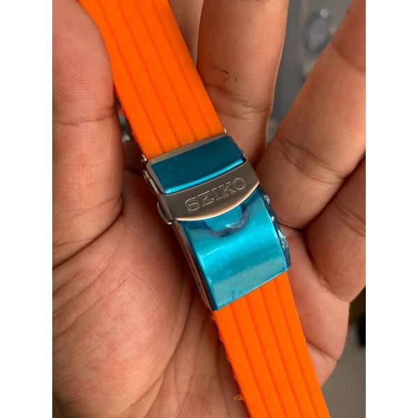 Strap Tali Jam Tangan Rubber seiko Oren 22MM