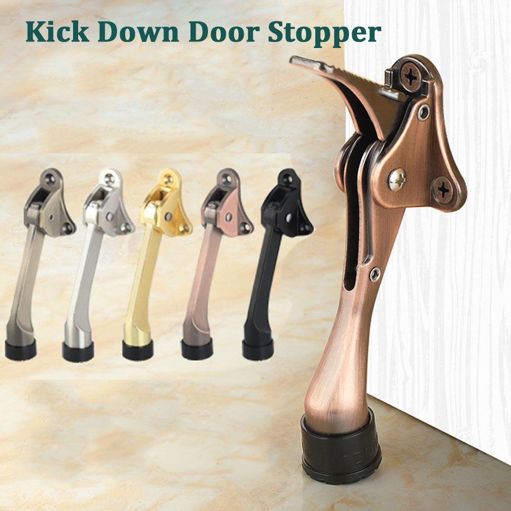 Wonder Kick Down Door Stopper Peralatan Rumah Paduan Seng Hisap Kuat Self Adhesive Doorstop