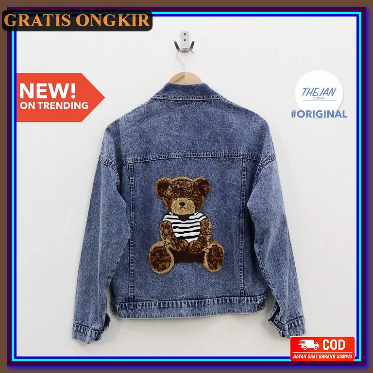 Jaket Jeans s Wanita Levis Kekinian Cewek Terbaru 2021  Nh798 (ginal) Oversize Brown Be