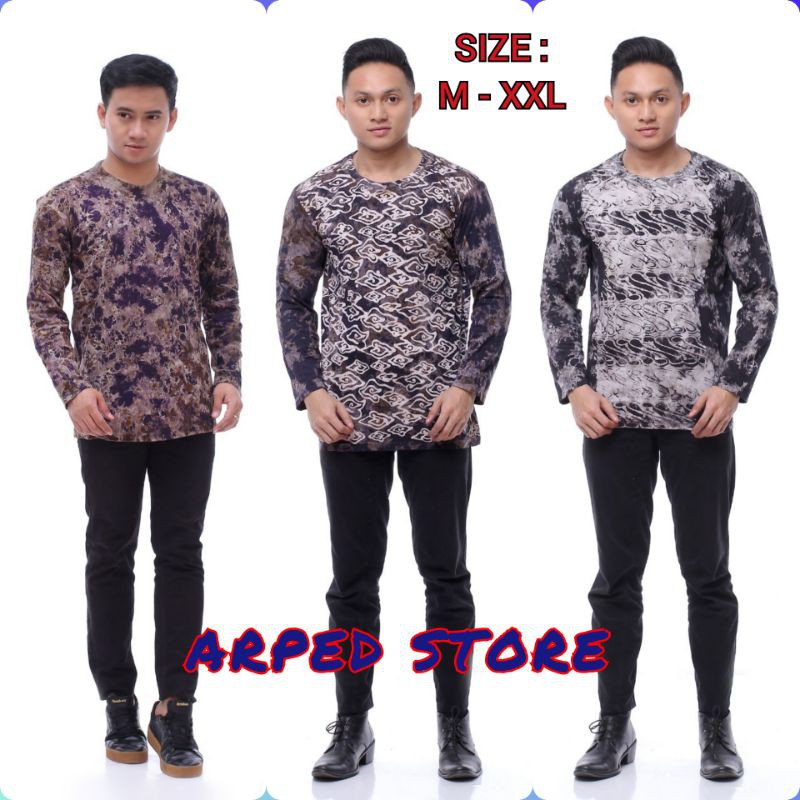 KAOS BATIK ABSTRAK LENGAN PANJANG Unisex PRIA & WANITA / LONGSLEEVE BATIK CRAFT