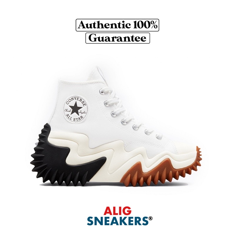 CONVERSE RUN STAR MOTION HI CANVAS PLATFORM WHITE BLACK GUM ORIGINAL