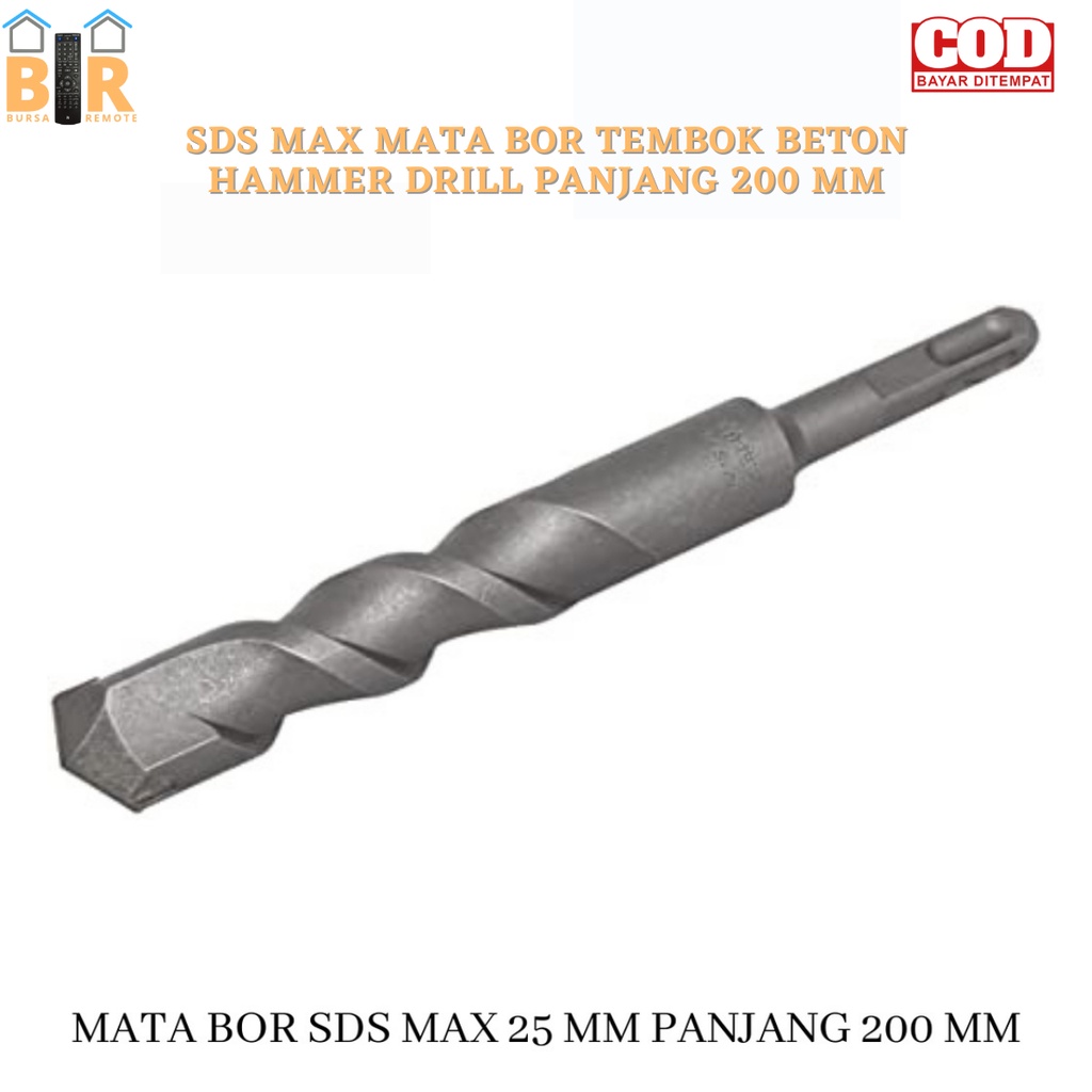 Sds Max Mata Bor Tembok BETON Hammer DRILL PANJANG 200mm