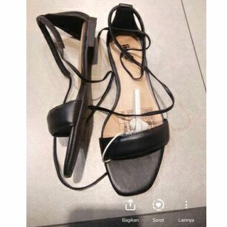 sandal tali fioni black by payless