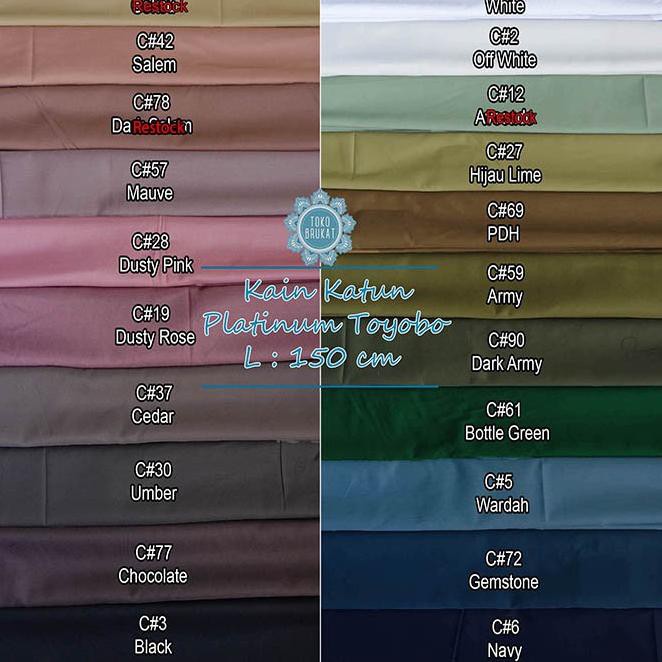 Lpk Kain Katun Platinum Toyobo Katun Toyobo Fodu L 150 Cmkodees5g3 Shopee Indonesia