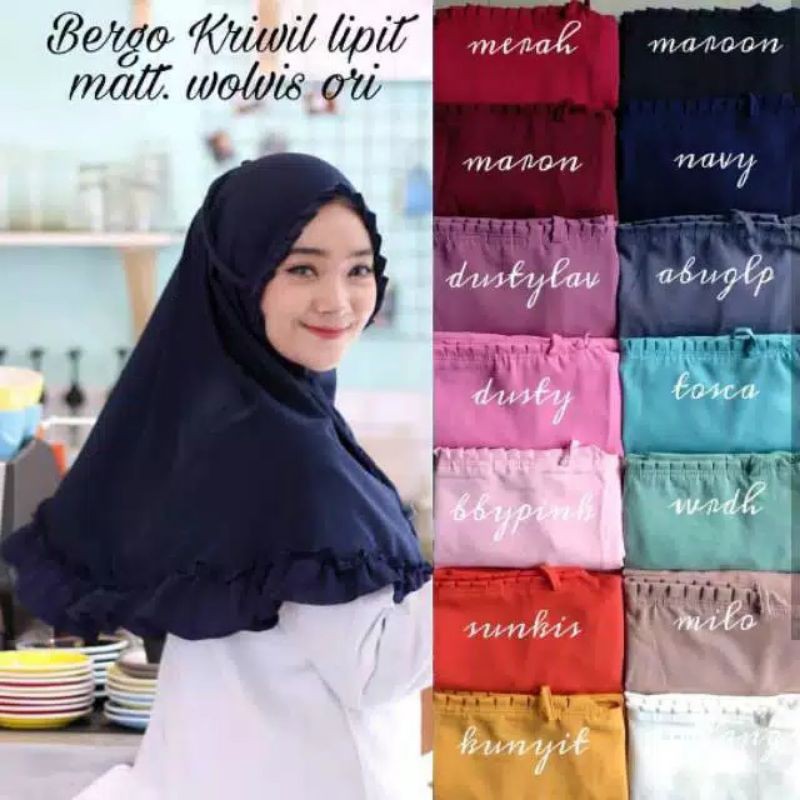 JILBAB BERGO KRIWIL LIPIT