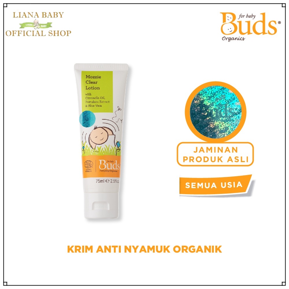 BUDS ORGANICS MOZZIE CLEAR LOTION 75 ML EVERYDAY LOTION ANTI NYAMUK BAYI