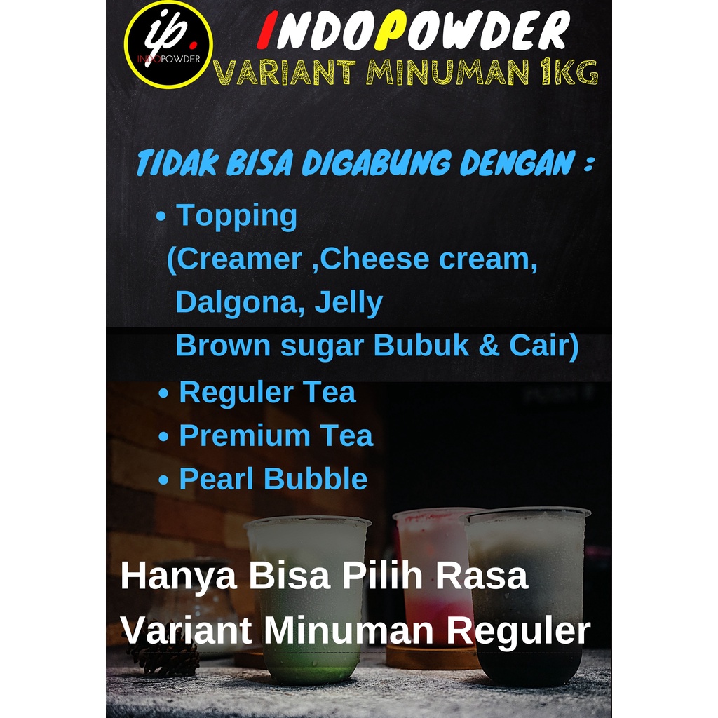 90 Bubuk Minuman Rasa, ada 90++ variant, bisa pilih variant 1kg 1 Rasa