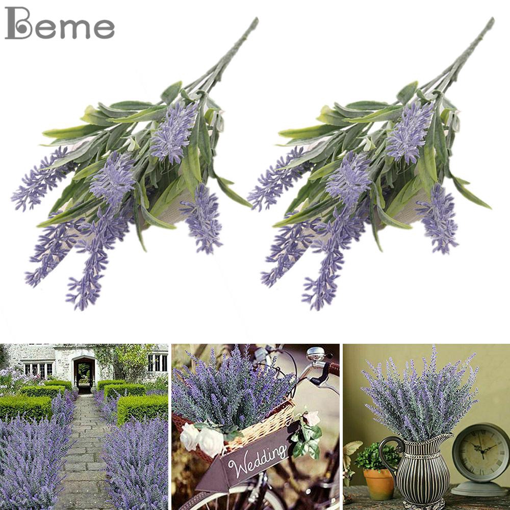 2 Pcs Buket Bunga  Lavender Buatan Untuk  Dekorasi  