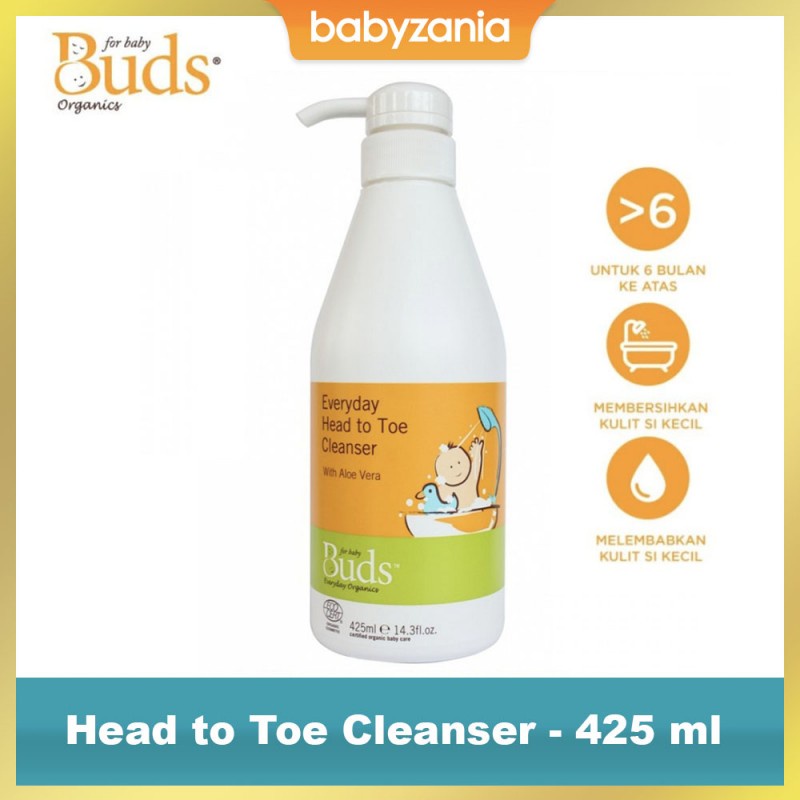 Buds Everyday Organics Head to Toe Cleanser Sabun Mandi Bayi - 425 ml