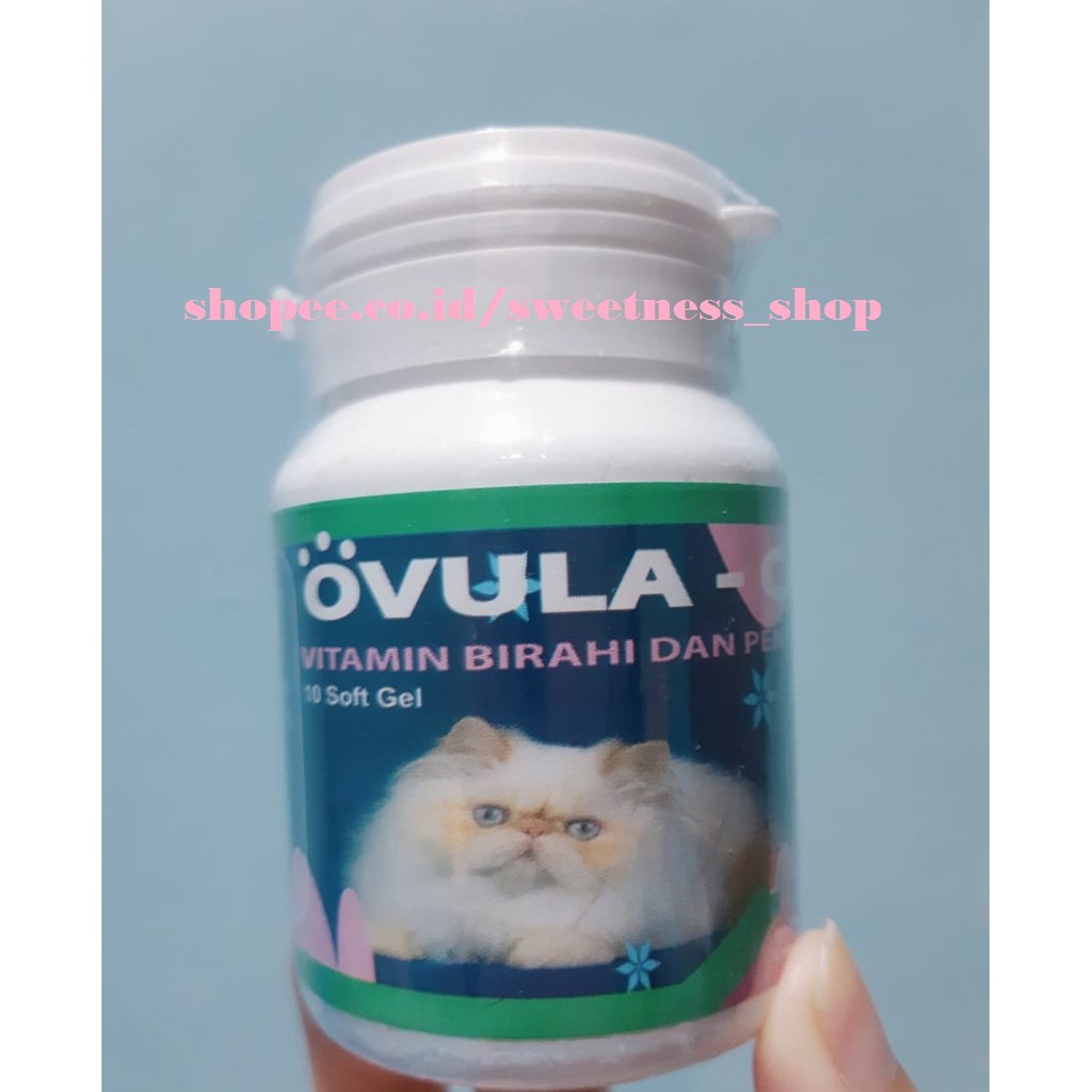 {PROMO} OVULA CAT 10 SOFT GELS OBAT KUCING - Mempercepat birahi kucing Betina, menyuburkan kandungan
